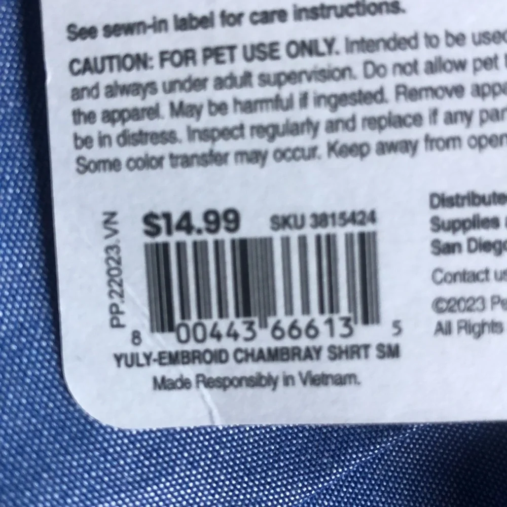 NWT Youly Free Spirit Dog Shirt S
